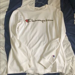 Champion heritage white long sleeve large